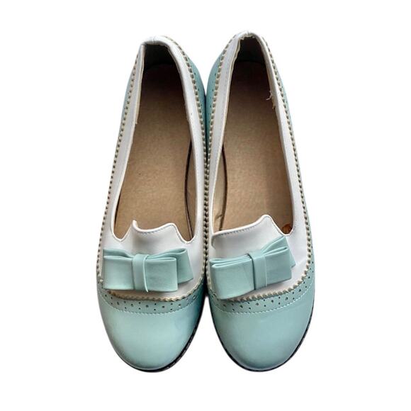 Karapenn Loafers Platforms Mint Green - Picture 4 of 6